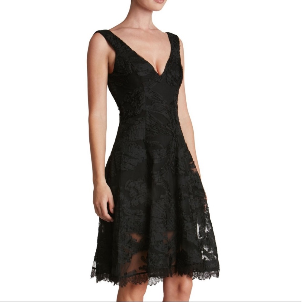 NWT Dress The Population Black Fit & Flare Dress